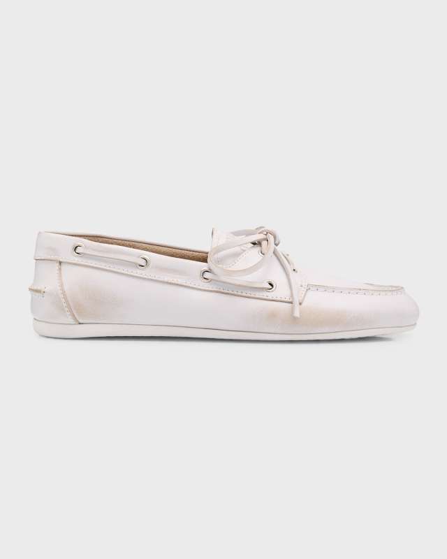 Leather Lace-Up Moccasins