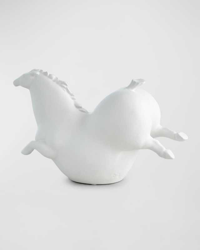 Friesian Horse Sculpture - Matte Black