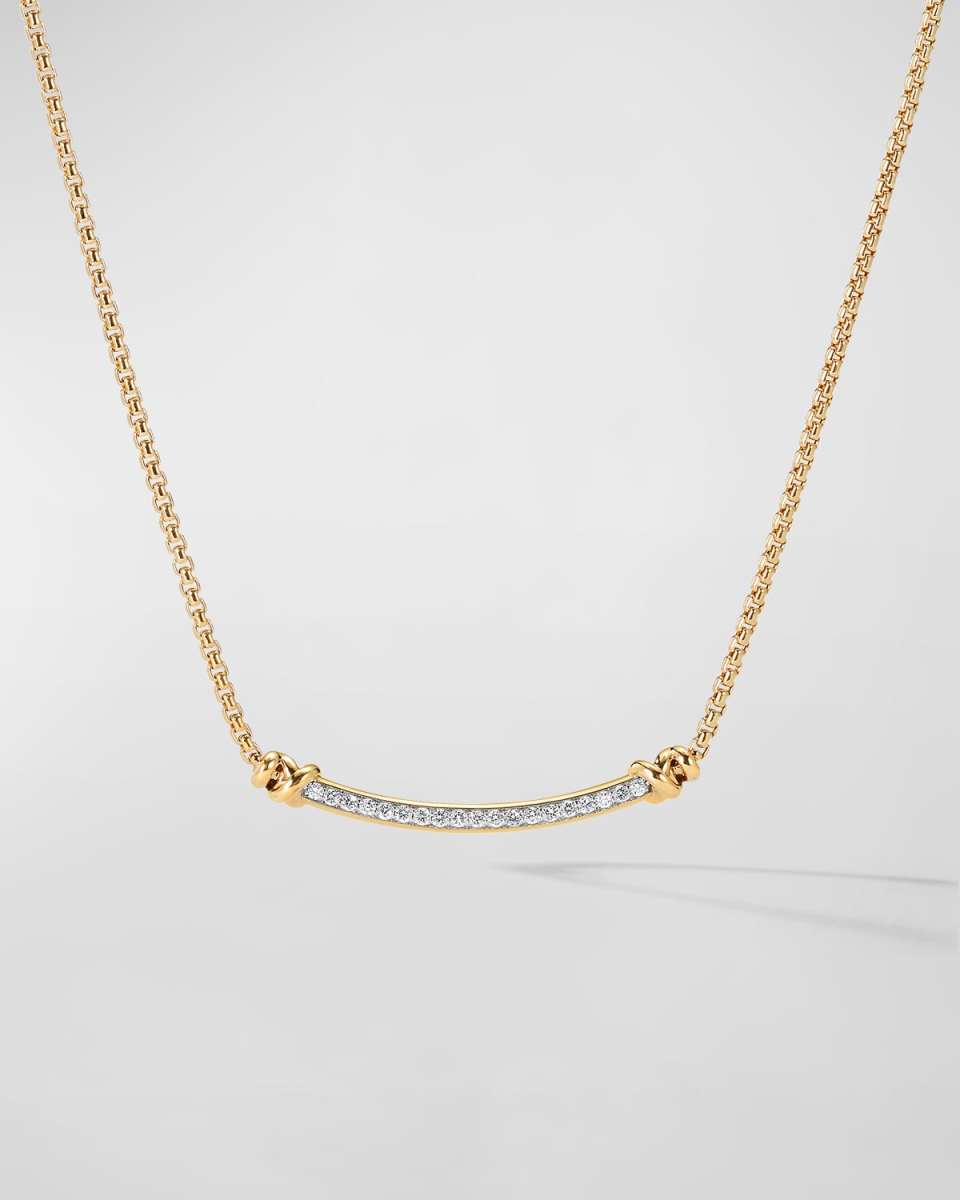 Petite Helena Wrap Diamond Station Necklace in 18k Gold