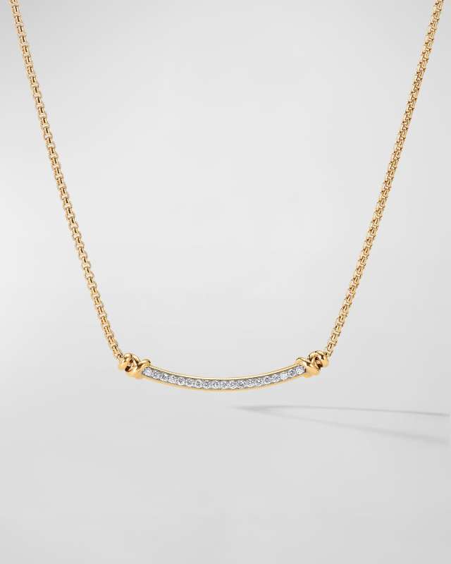 Petite Helena Wrap Diamond Station Necklace in 18k Gold