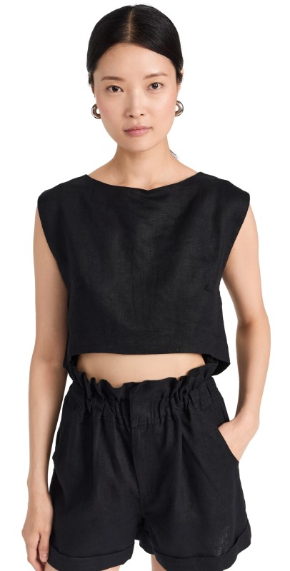 POSSE Martina Crop Top Black