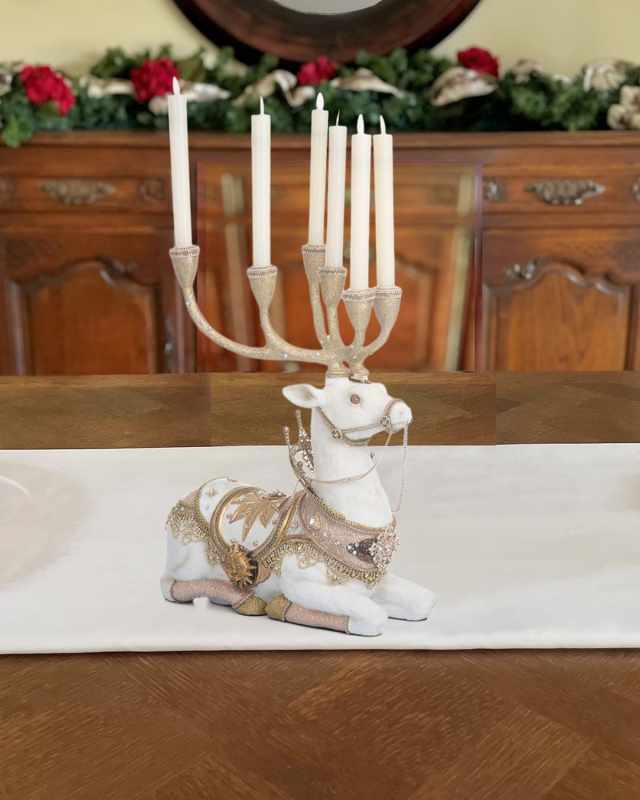 17" Celestial Deer Candle Holder