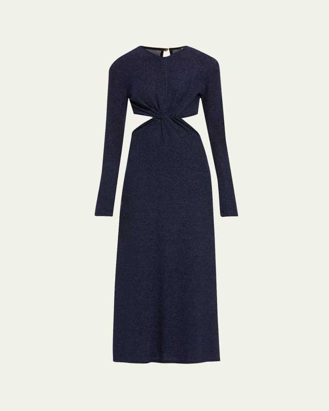 Divine Dominion Metallic Cutout Dress