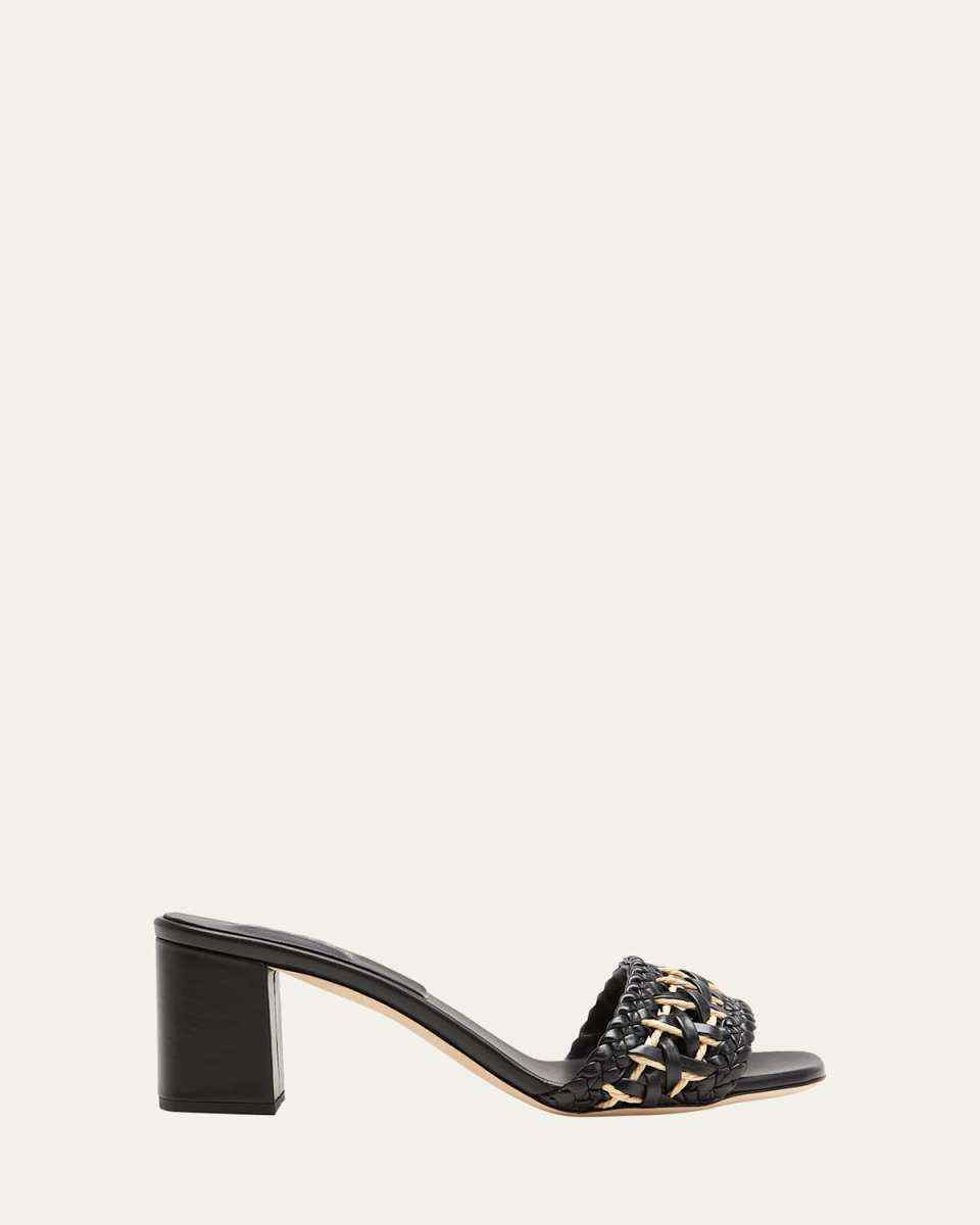 Almeria Braided Leather Mule Sandals
