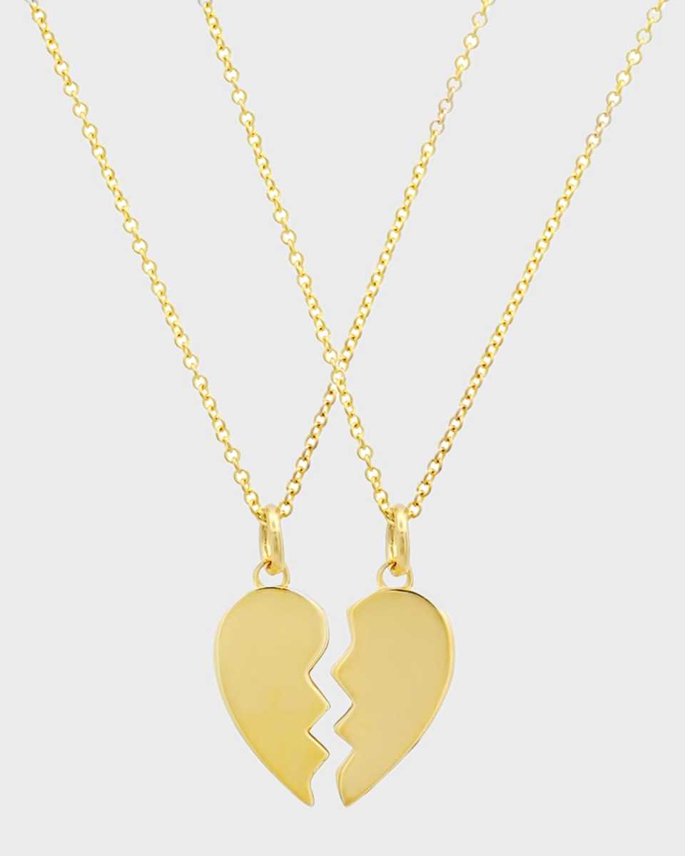 Mini Piece of My Heart Necklaces, Set of 2