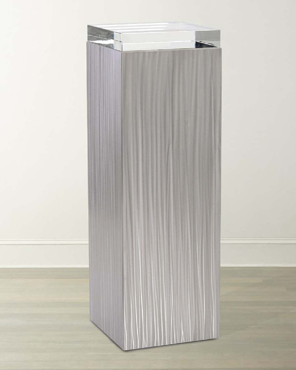 Lucena Brushed Stainless Steel Pedestal III