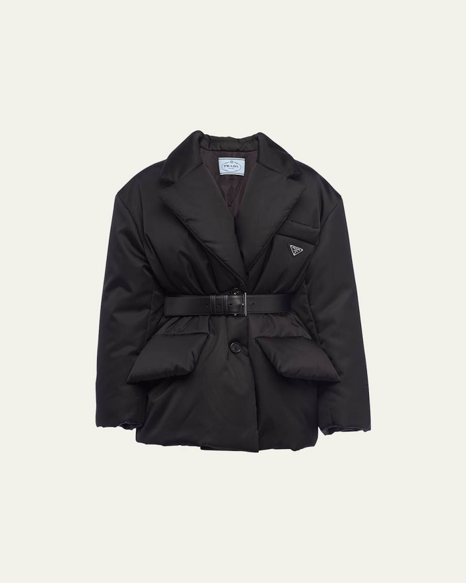 Re-Nylon Belted Down Jacket