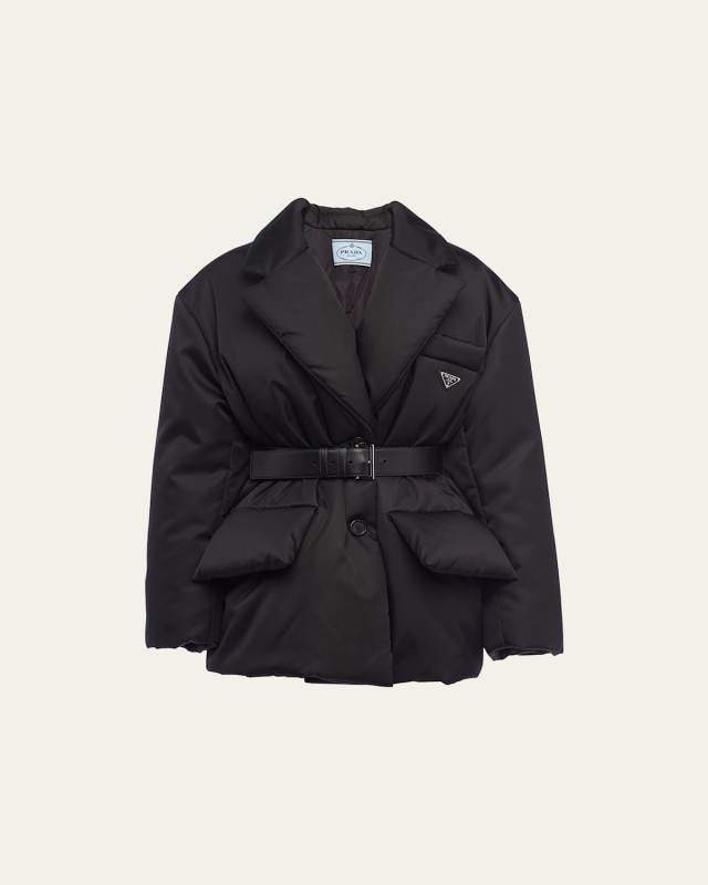 Re-Nylon Belted Down Jacket