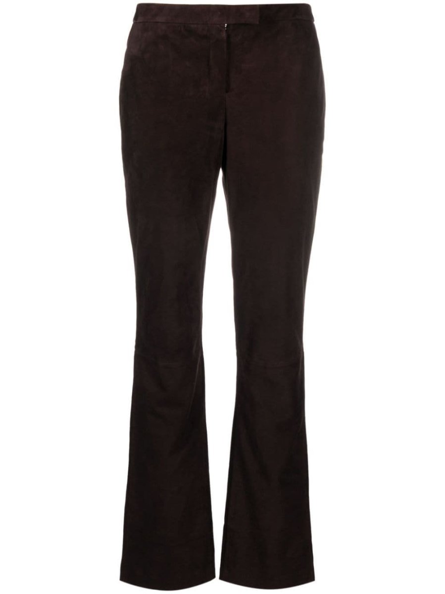 flared leather trousers
