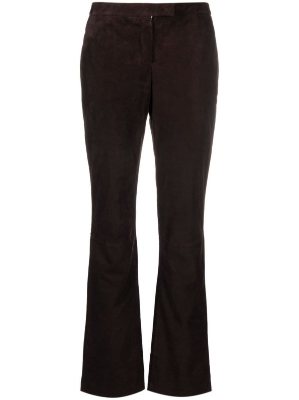 flared leather trousers