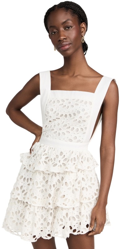 SUNDRESS Coline Dress Big Eyelet White
