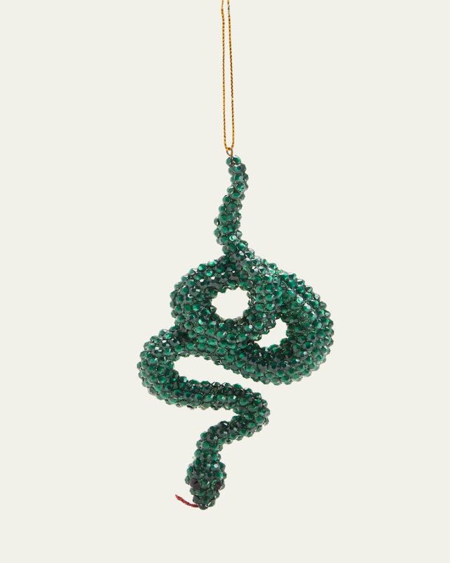 Jeweled Snake Christmas Ornament