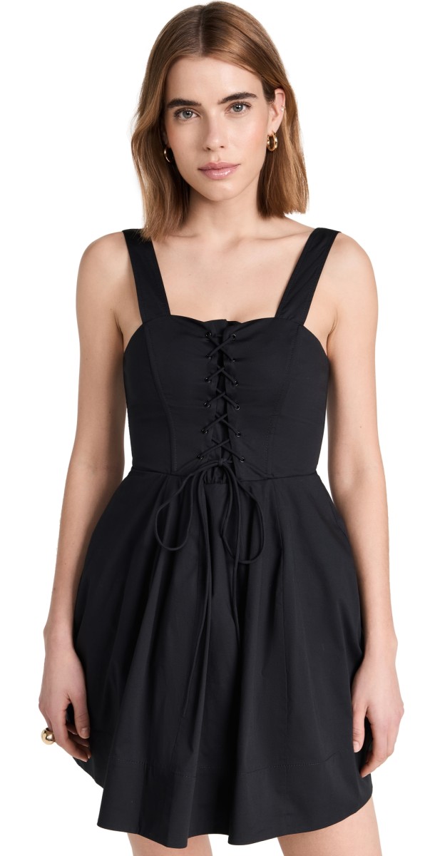 STAUD Mini Sutton Dress Black
