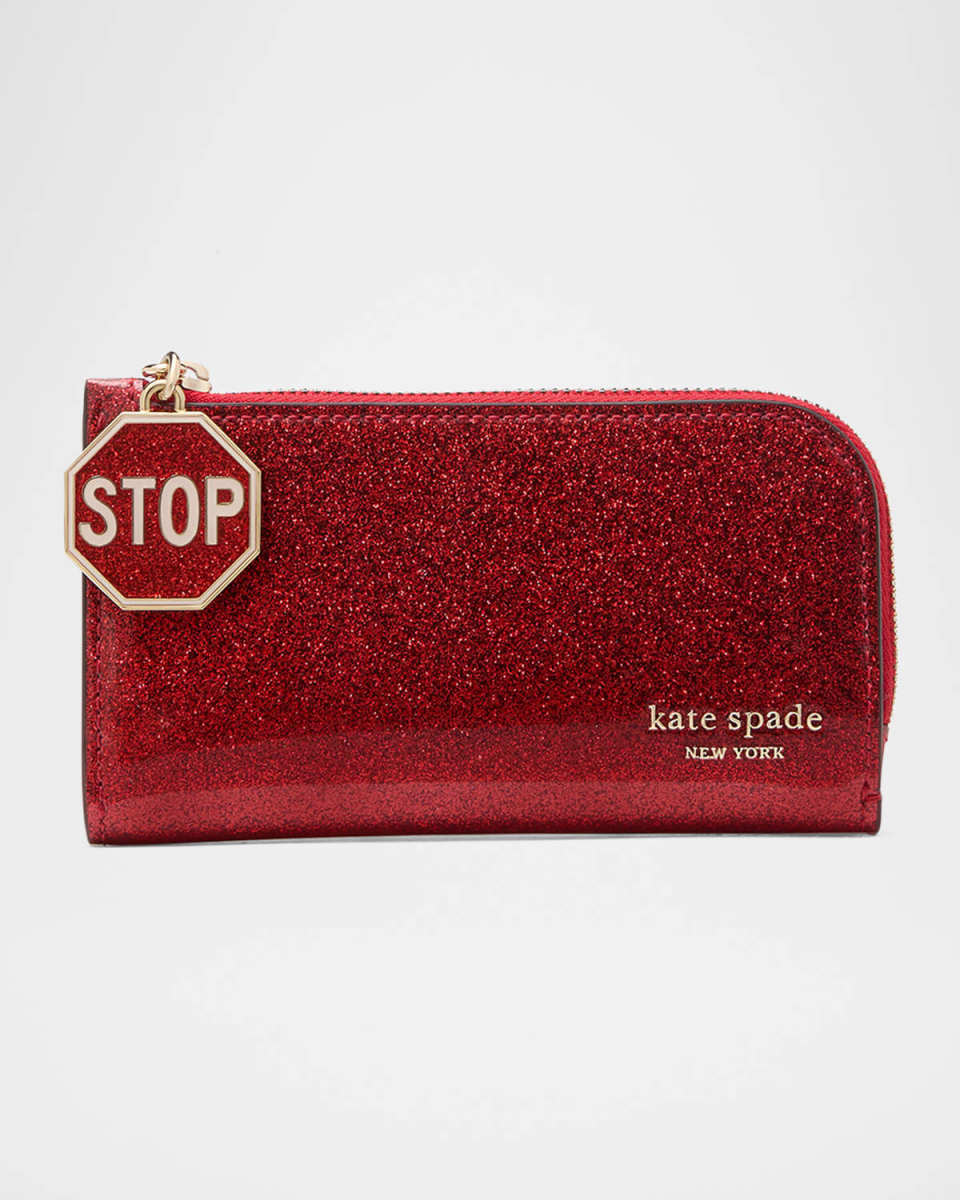 cars bifold glitter patent leather wallet