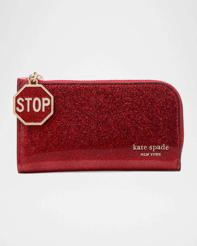 cars bifold glitter patent leather wallet