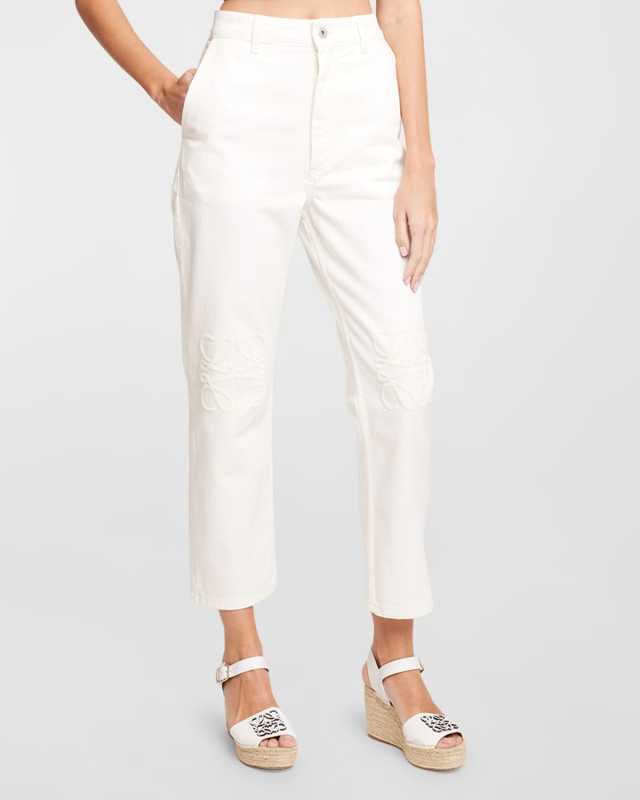 x Paula's Ibiza Anagram-Knee Straight-Leg Ankle Baggy Jeans