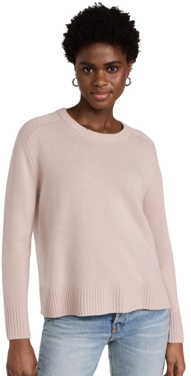 James Perse Recycled Cashmere Sweater Pale Rose
