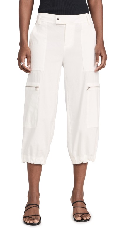 Vince Parachute Cropped Pants Off White