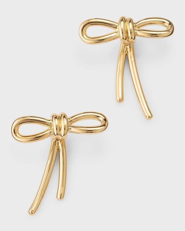 Bow Earrings with Matching Backs