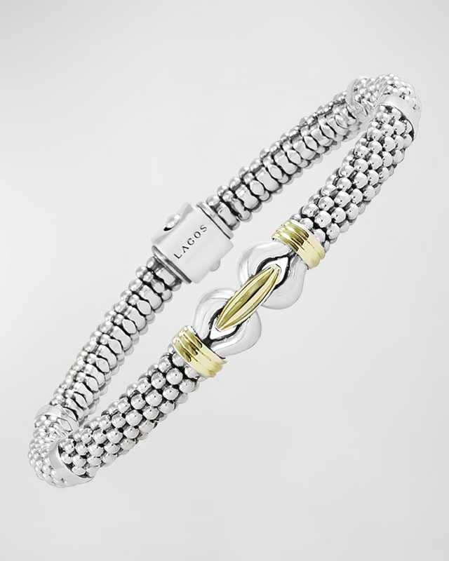 Derby Silver & Gold Bracelet, 6mm