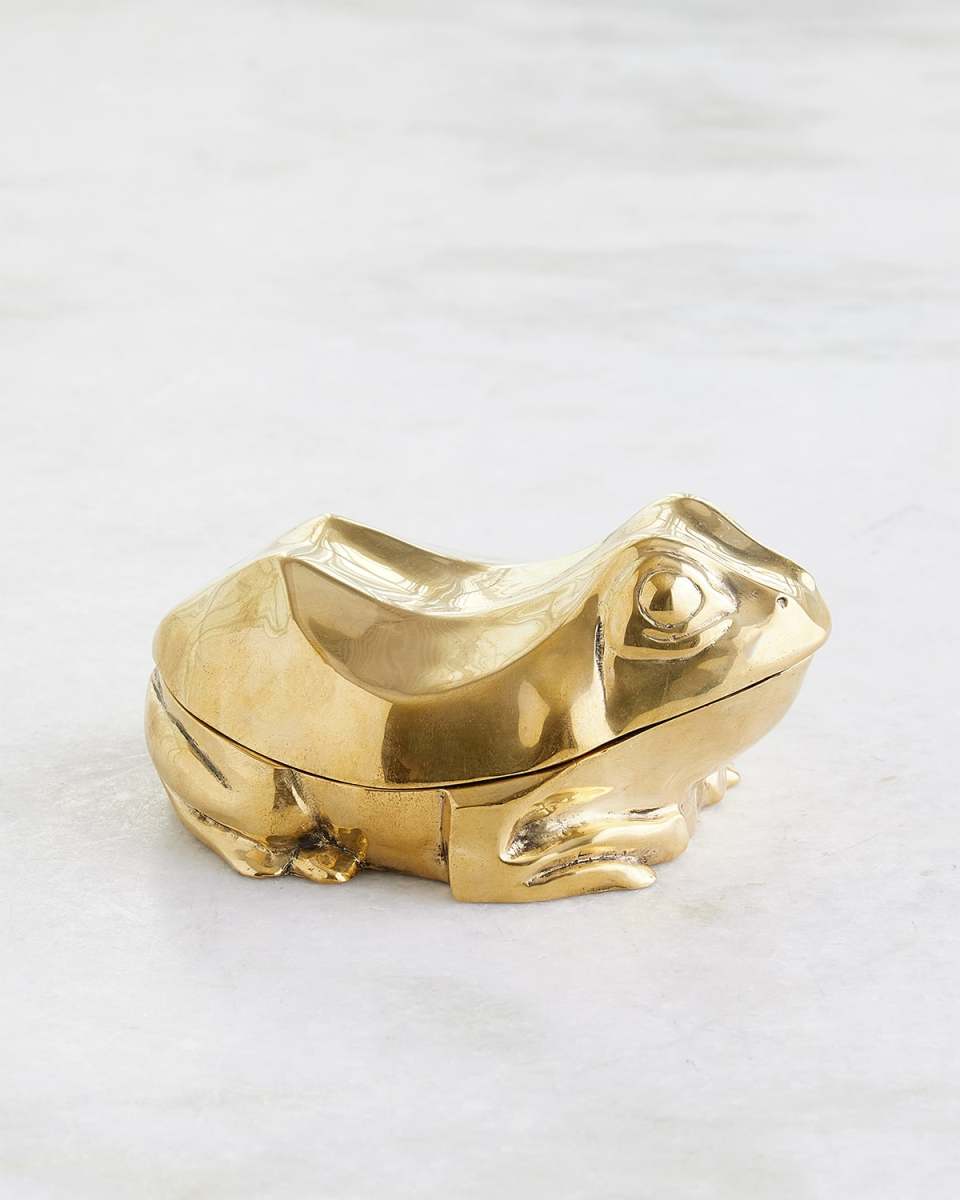 Solid Brass Frog Box
