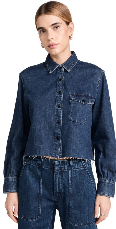 rag & bone Cropped Maxine Shirt Ari