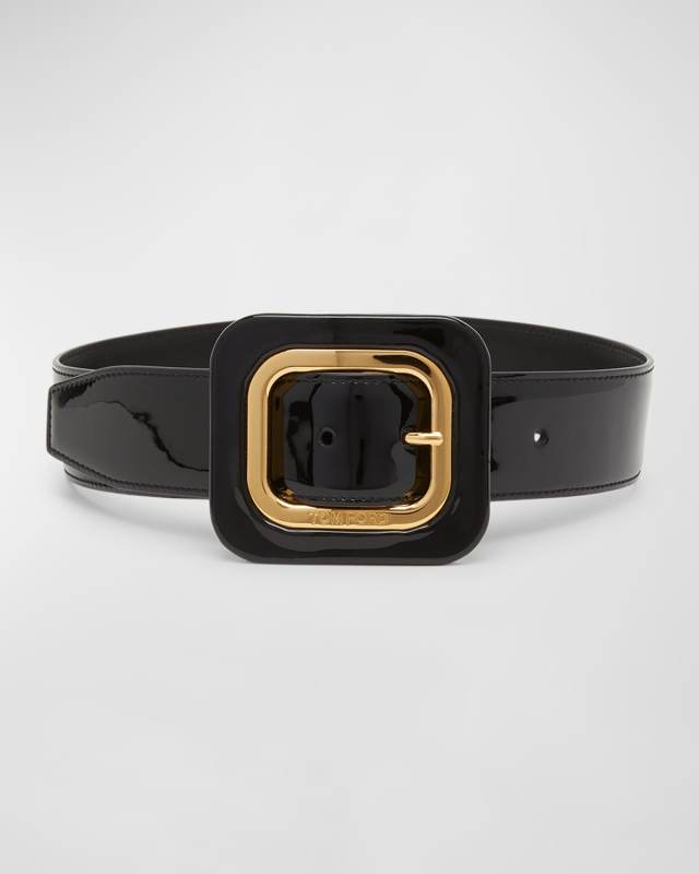 Frame Patent Leather Belt