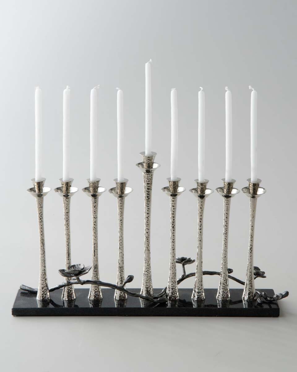 Black Orchid Menorah