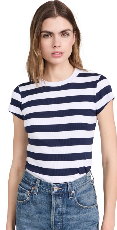 Madewell Brightside Tee Scampi Stripe Dark Nightfall