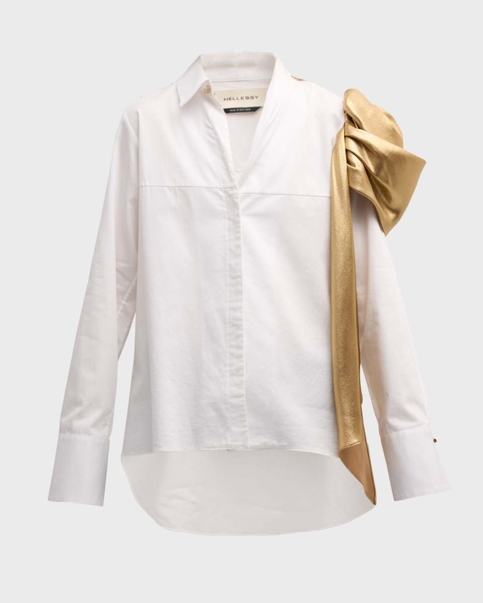 Liam Metallic Bustle Collared Shirt