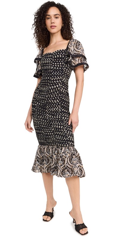 byTiMo Georgette Smocking Dress Paisley