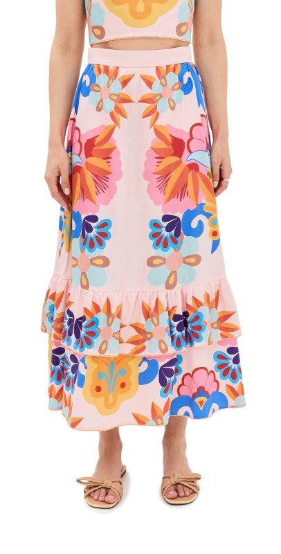 Borgo de Nor Paulina Cotton Skirt Soleil Placement