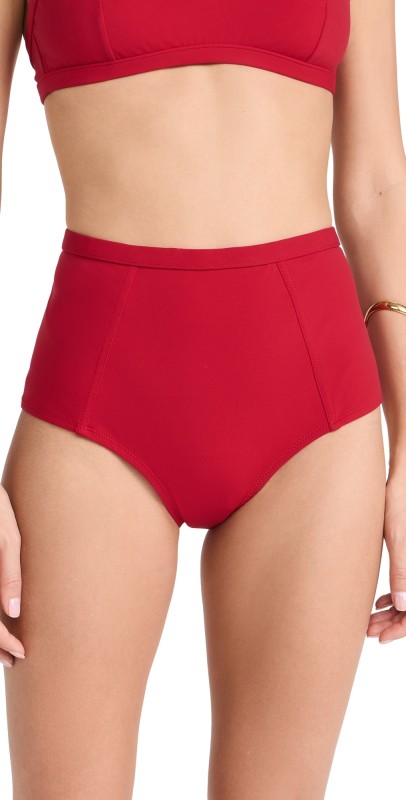 Reformation Azure Bikini Bottoms Lipstick
