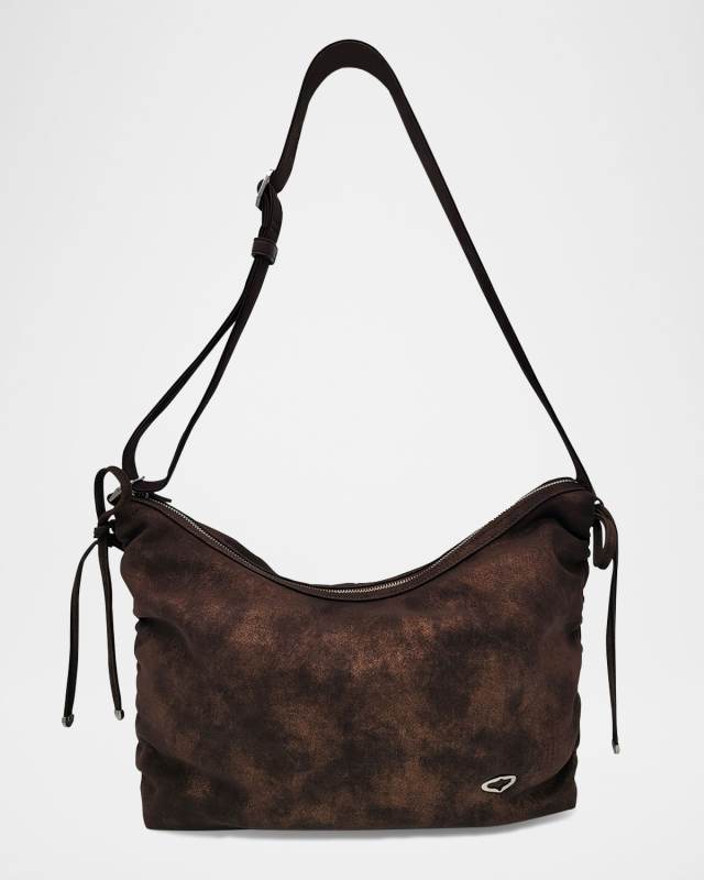 Rusty Large Distressed Canvas Shoulder Bag