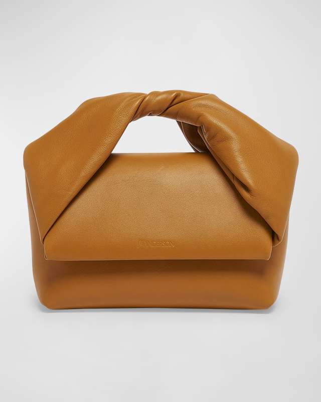 Twister Midi Leather Top-Handle Bag
