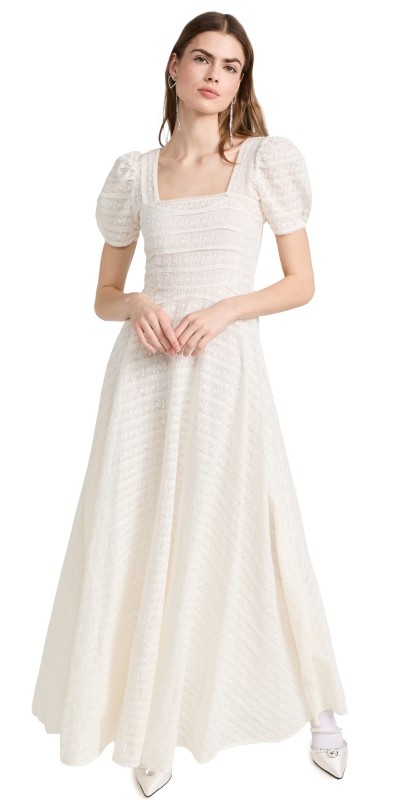 LoveShackFancy Ryan Dress Ivory