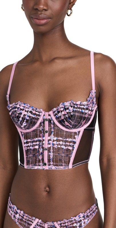 Fleur du Mal Gabrielle Embroidery Longline Bra Bisou