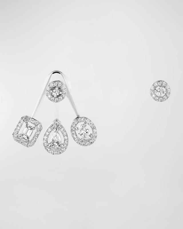 My Twin Trio 18k White Gold Diamond Earring Jackets