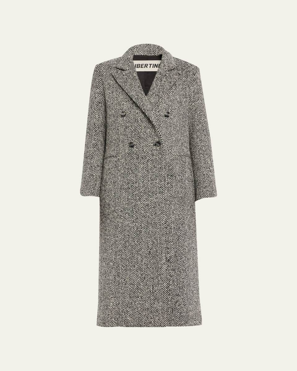 Star Dust Double-Breast Wool Coat