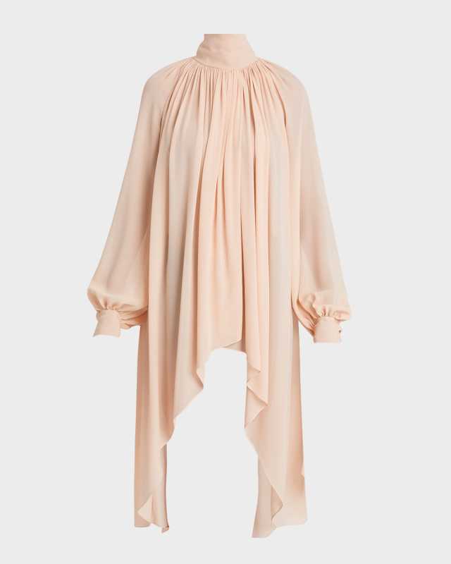 Silk Georgette High-Low Dress