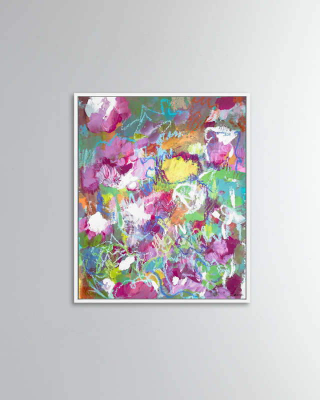 "Street Flowers" Hand-Embellished Giclee