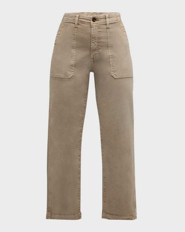 Analeigh High-Rise Straight Crop Jeans