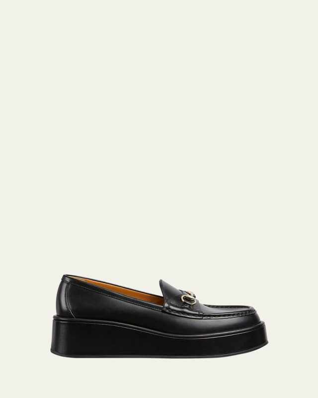 Idle Leather Bit Platform Loafers