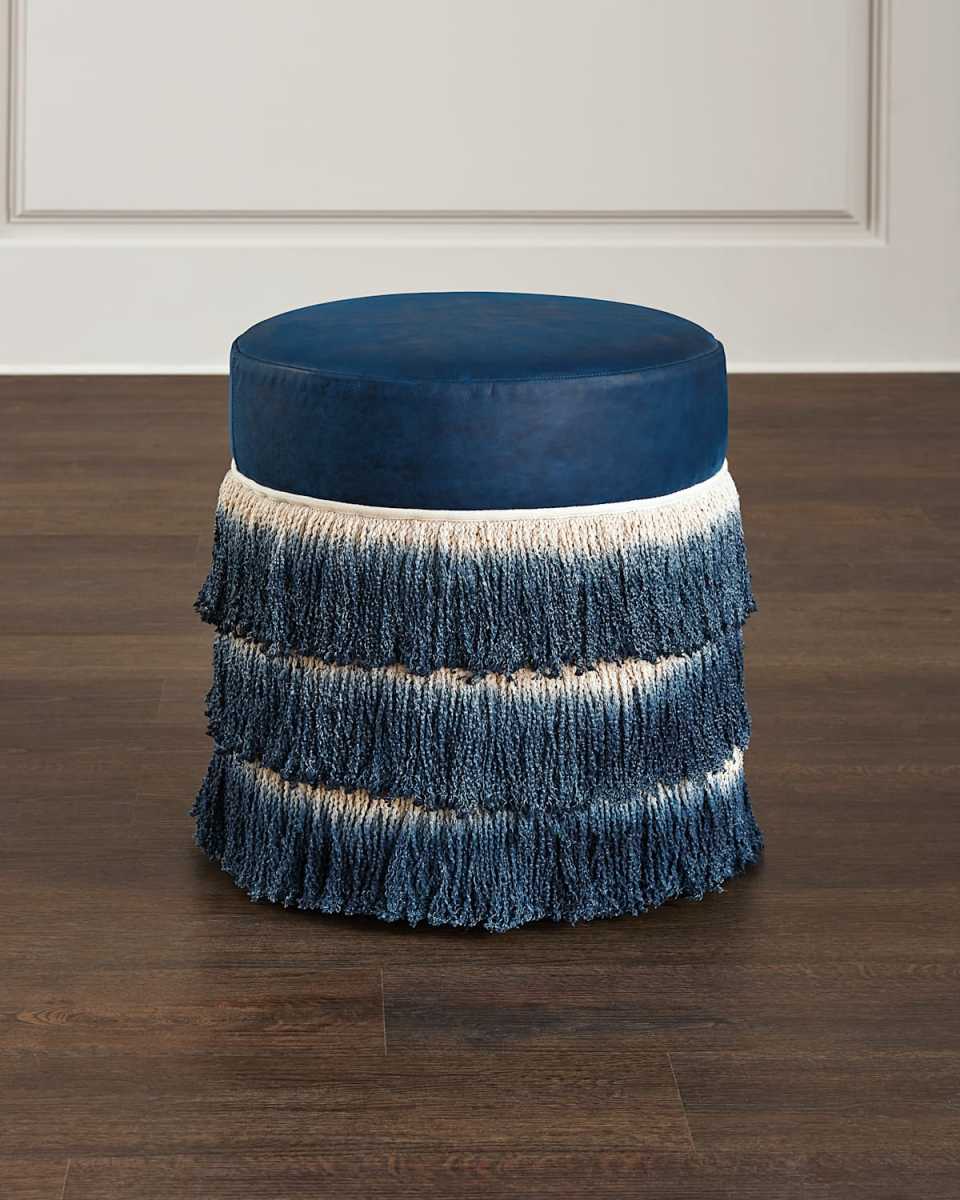 Aretha Leather Ottoman