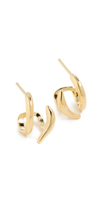 By Adina Eden Open Hoop Earrings Gold