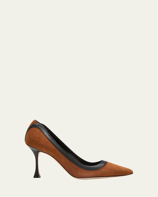 Dalina Bicolor Leather Stiletto Pumps
