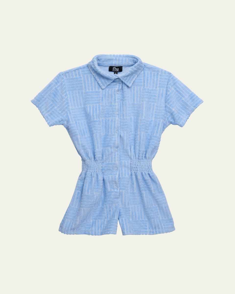 Girl's French Terry Romper, Size S-X