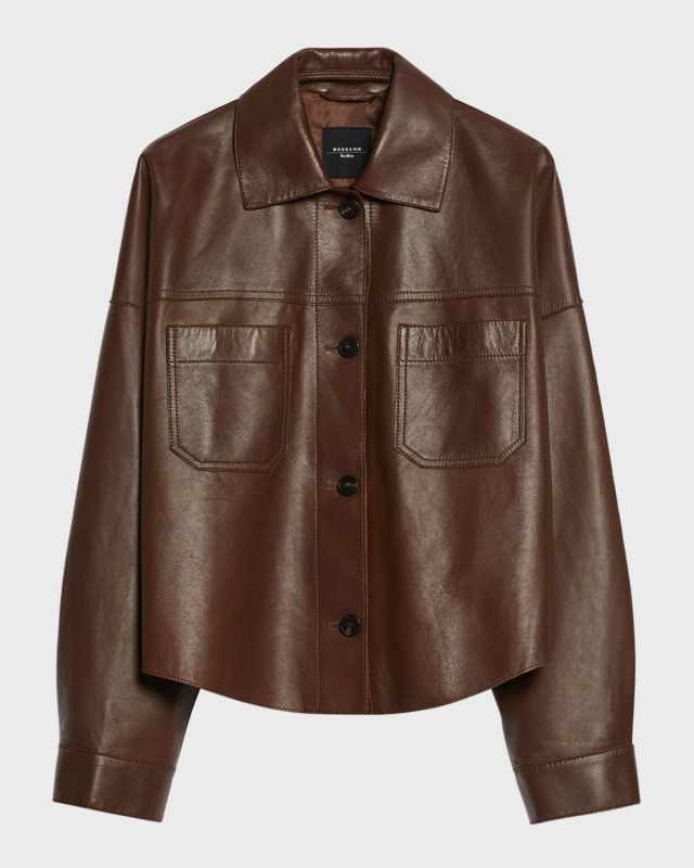 Buono Boxy Leather Jacket