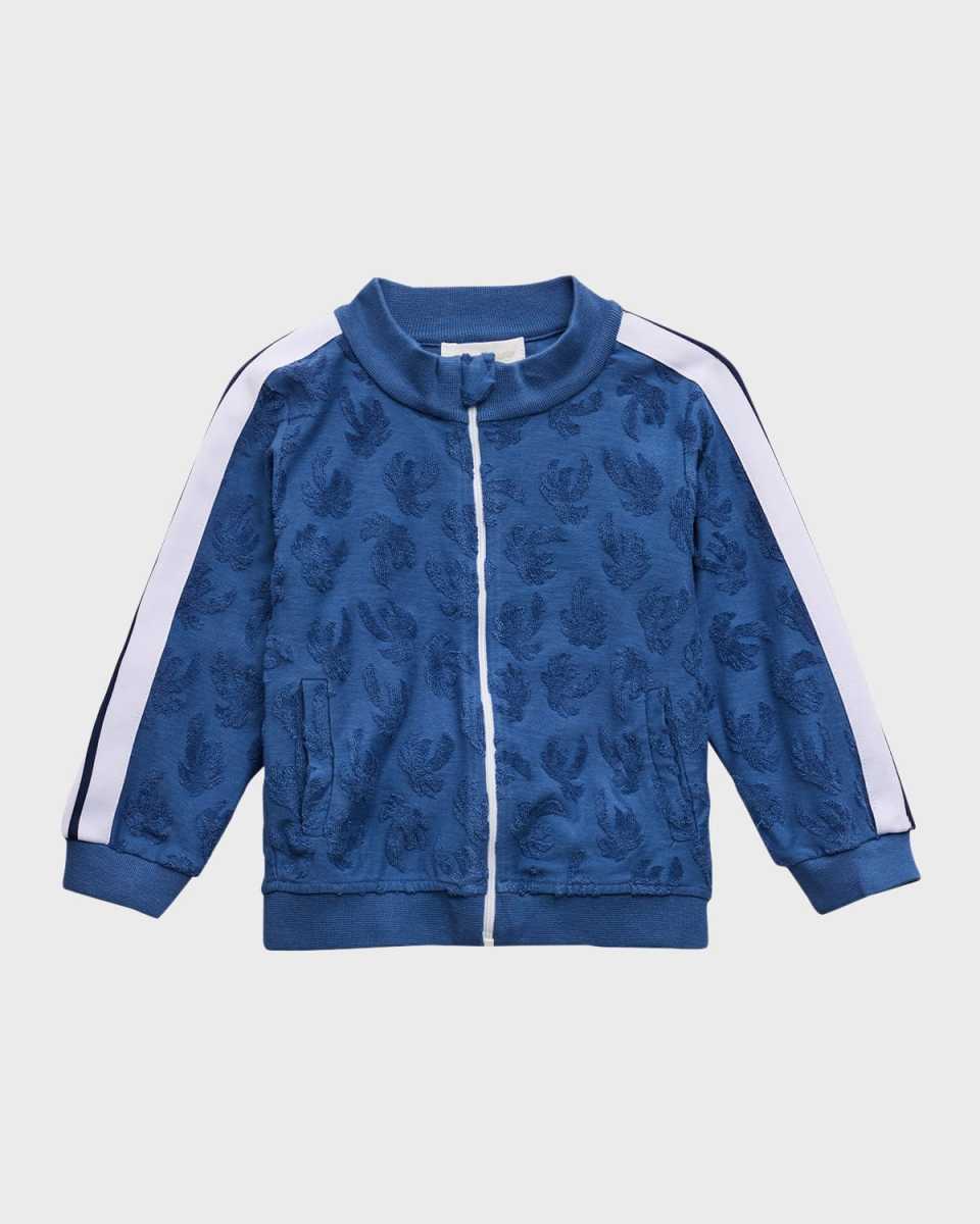 Boy's Flocked Palms Track Jacket, Size 3M-26