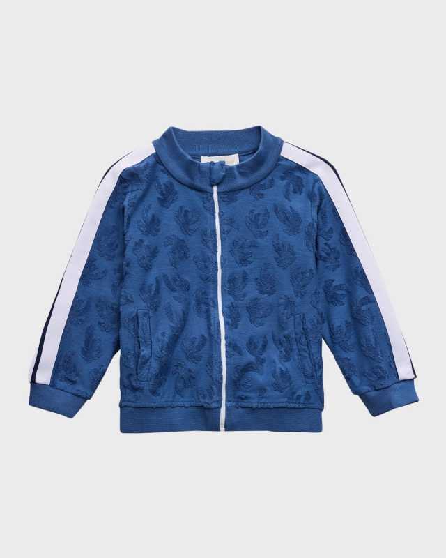Boy's Flocked Palms Track Jacket, Size 3M-26